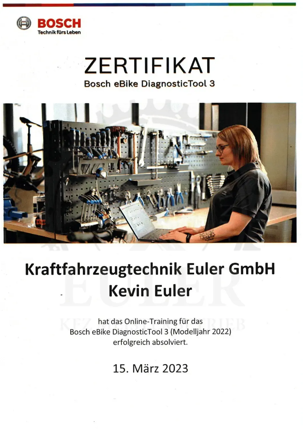 EULER KFZ MEISTERBETRIEB - Kfz-Meisterwerkstatt - Zertifikat